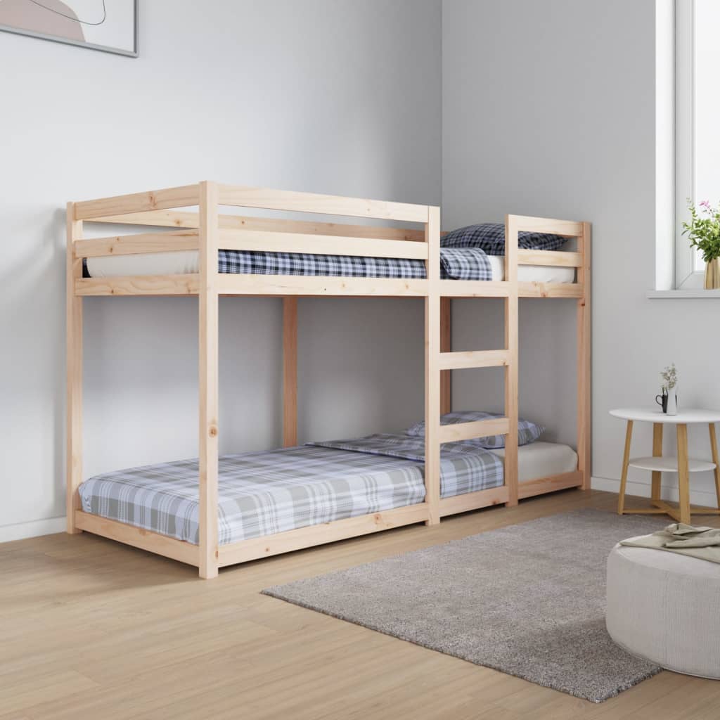 vidaXL Poschodová posteľ 75x190 cm borovicový masív