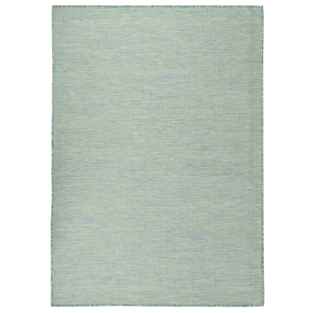 vidaXL Vonkajší koberec s plochým tkaním 200x280 cm tyrkysová