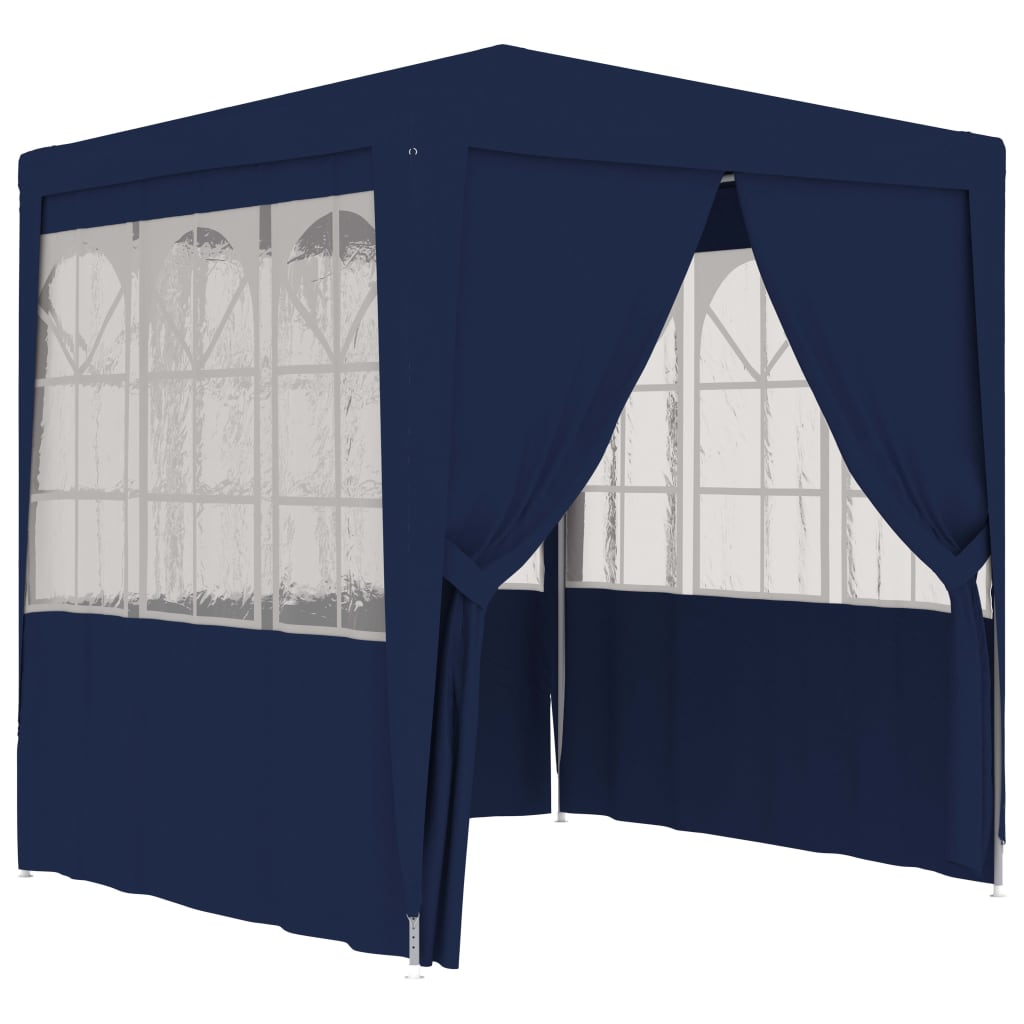 vidaXL Profesionálny párty stan+bočné steny 2x2 m, modrý 90 g/m²