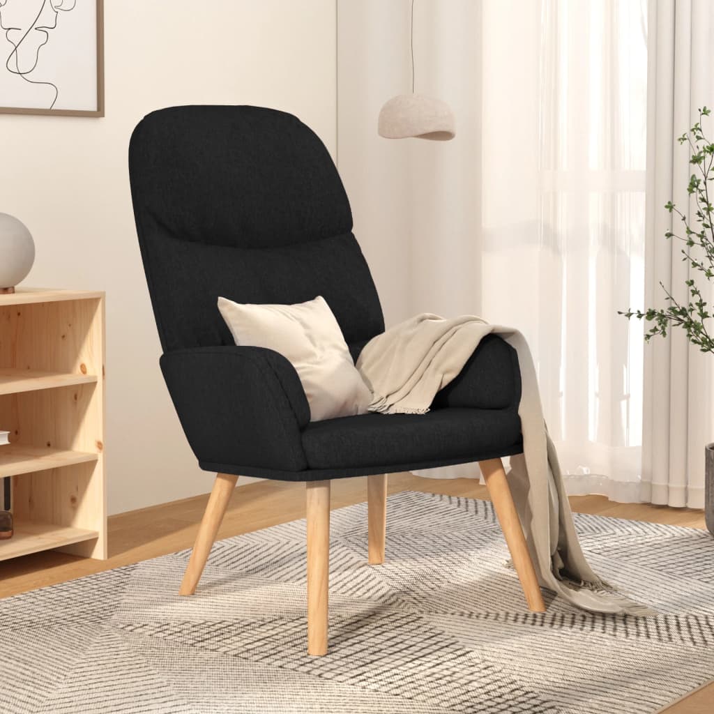 vidaXL Relaxačné kreslo čierne látkové