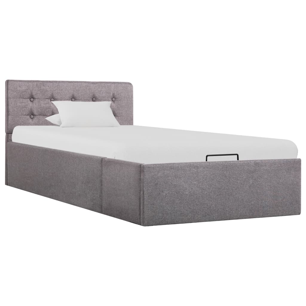 vidaXL Hydraulický posteľný rám+úložný priestor, látka 100x200 cm