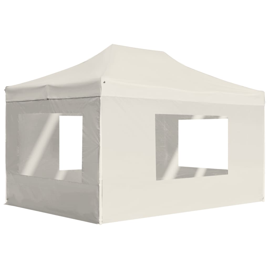 vidaXL Profesionálny skladací stan+steny, hliník 4,5x3 m, krémový
