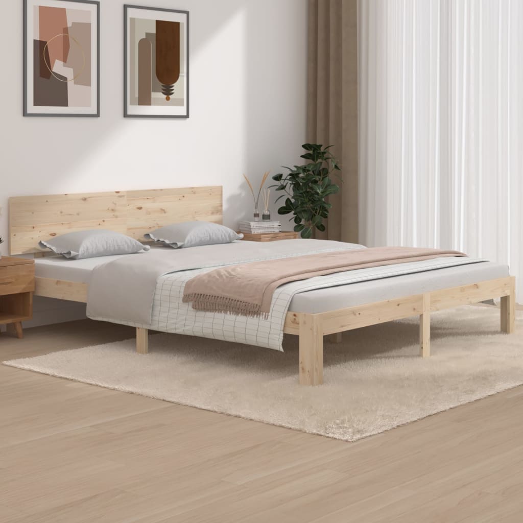 vidaXL Posteľný rám borovicový masív 160x200 cm