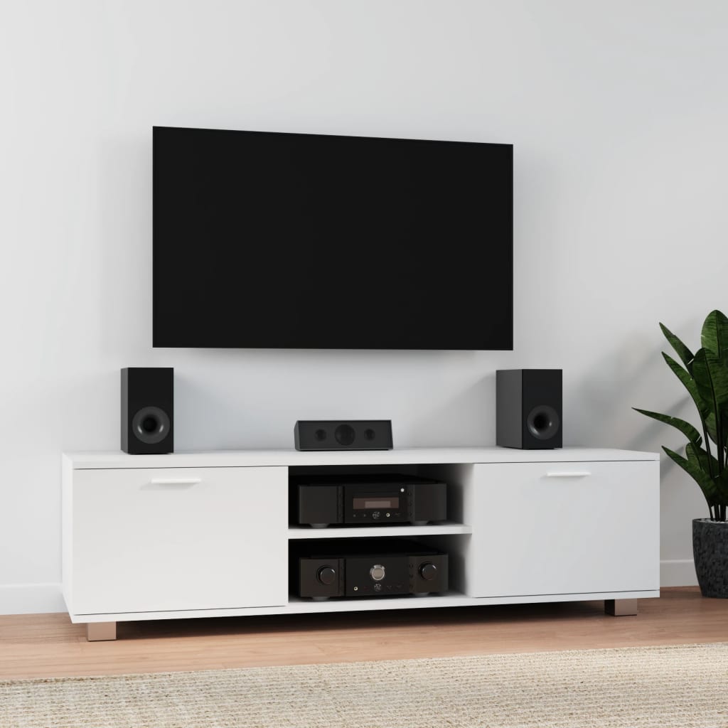 vidaXL TV skrinka biela 140x40,5x35 cm spracované drevo
