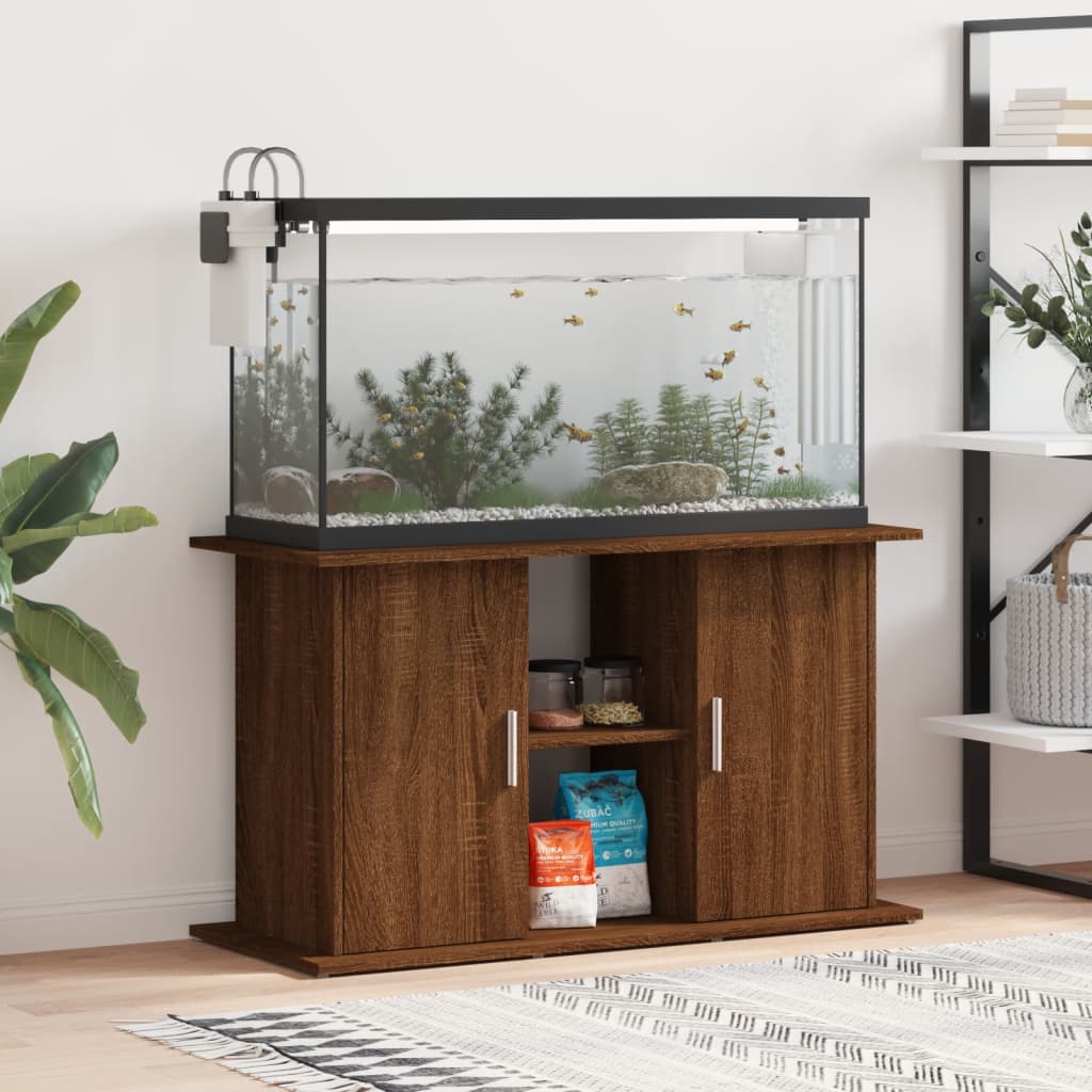 vidaXL Stojan na akvárium hnedý dub 101x41x58 cm kompozitné drevo