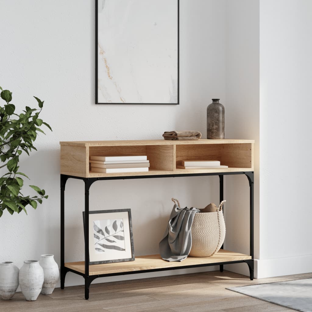 vidaXL Konzolový stolík dub sonoma 100x39x75 cm spracované drevo