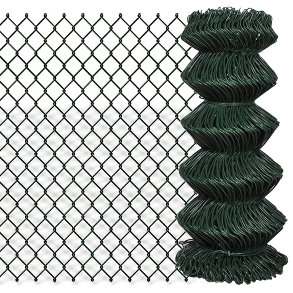 vidaXL Drôtené pletivo, oceľ 0,8x25 m, zelené