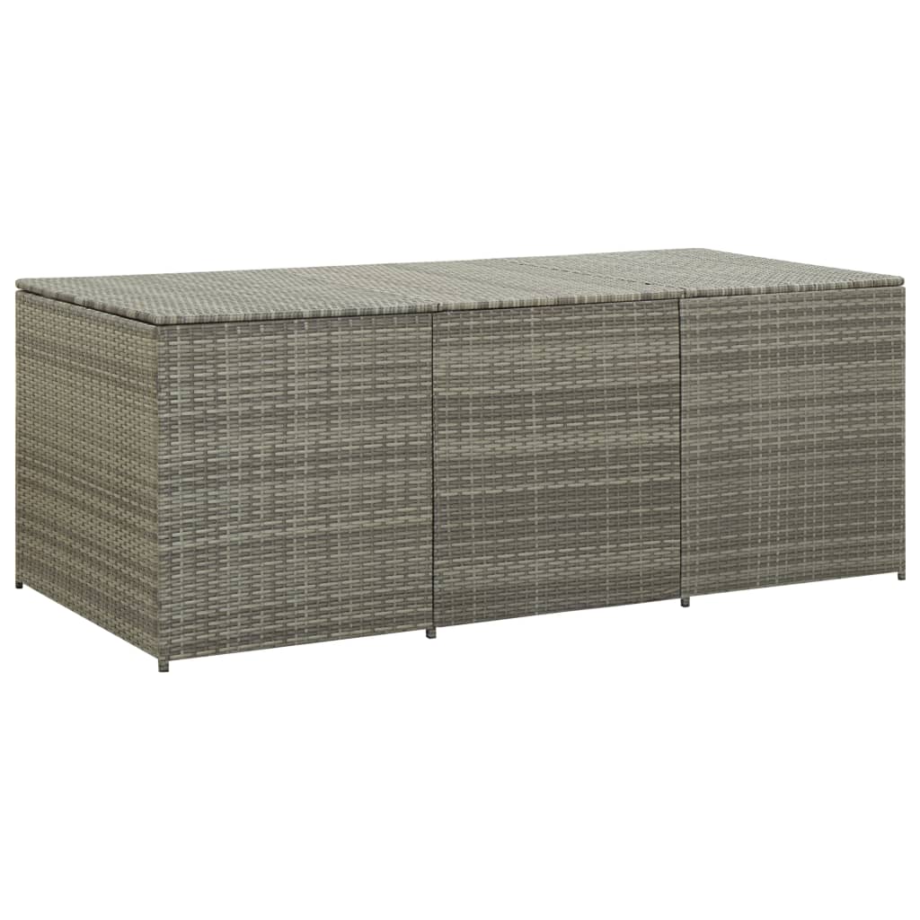 vidaXL Záhradný úložný box sivý 180x90x70 cm polyratanový