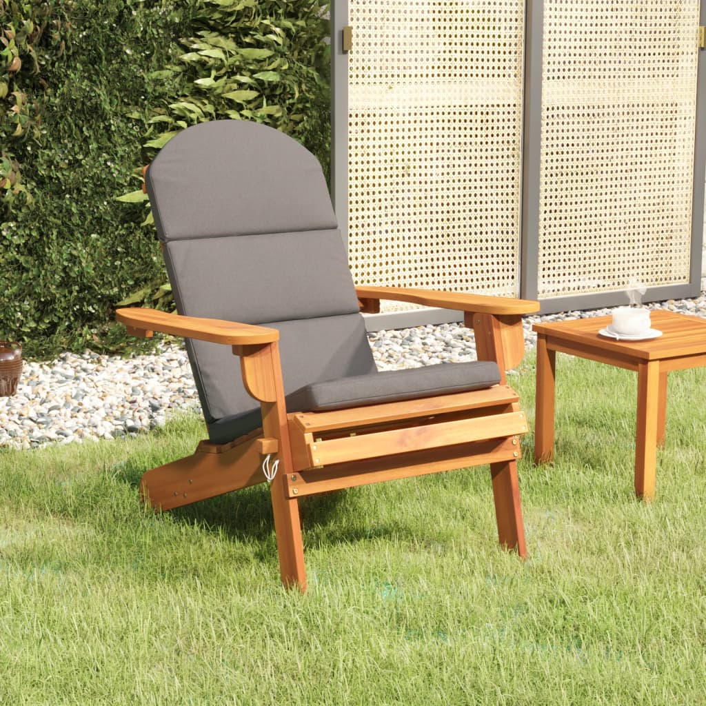 vidaXL Adirondack Záhradná stolička s vankúšmi masívne akáciové drevo