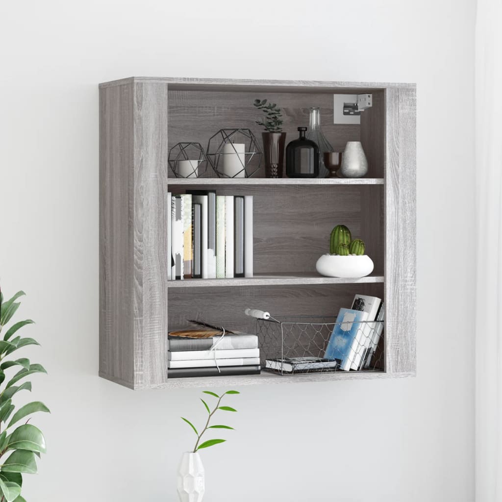 vidaXL Nástenná skrinka sivý dub sonoma 80x33x80 cm spracované drevo