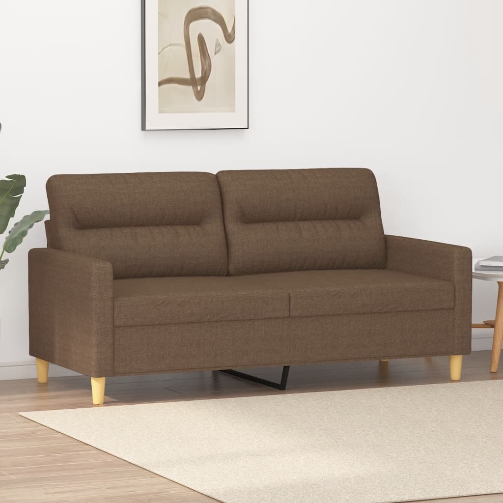 vidaXL 2-miestna pohovka hnedá 140 cm látka
