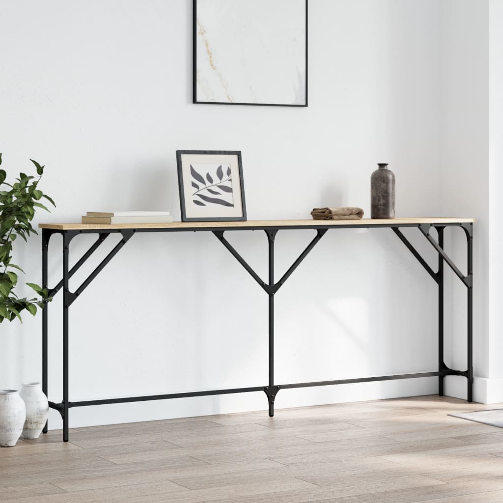 vidaXL Konzolový stolík dub sonoma 180x23x75 cm kompozitné drevo