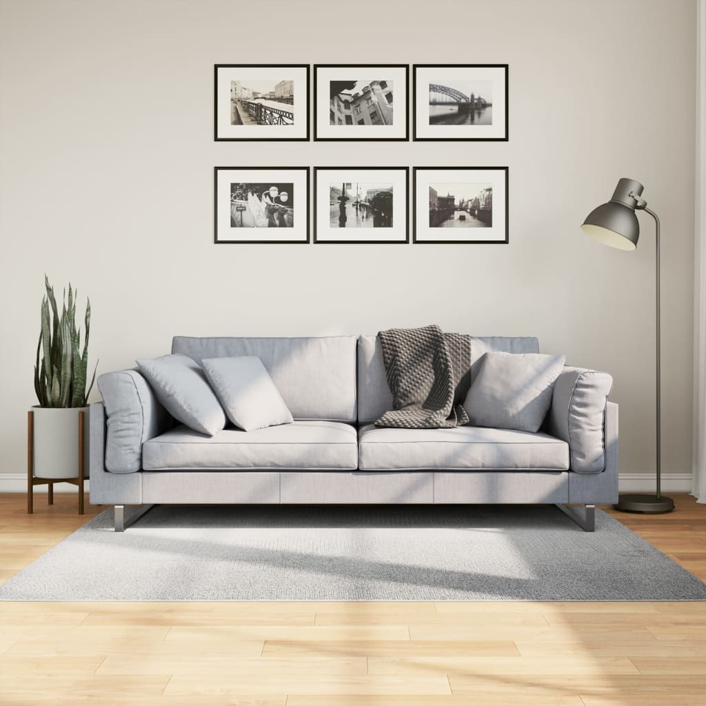 vidaXL Koberec IZA krátky vlas škandinávsky vzhľad sivý 120x170 cm