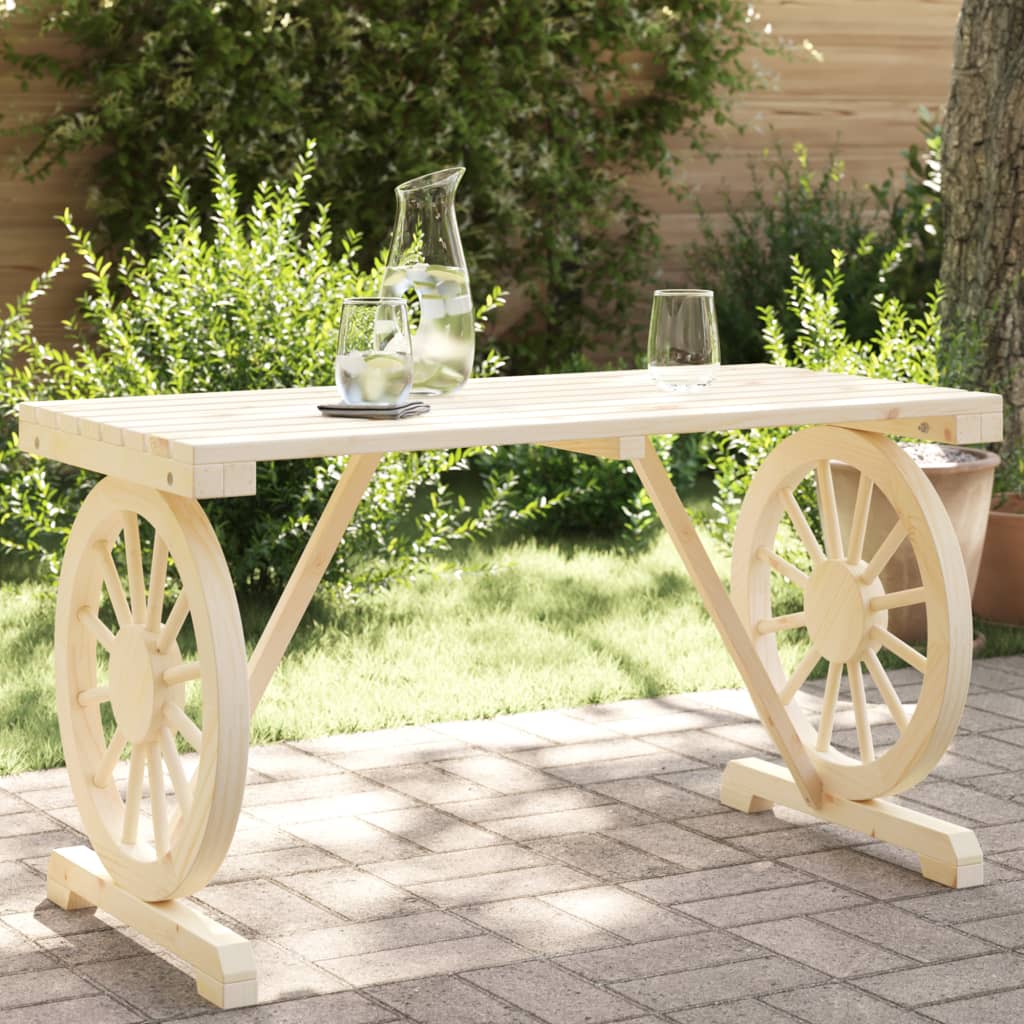 vidaXL Záhradný stolík 115x55x65 cm jedľový masív