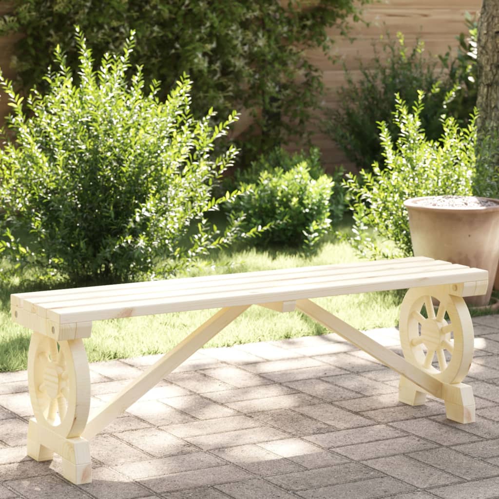 vidaXL Záhradná lavica 115 cm masívna jedľa