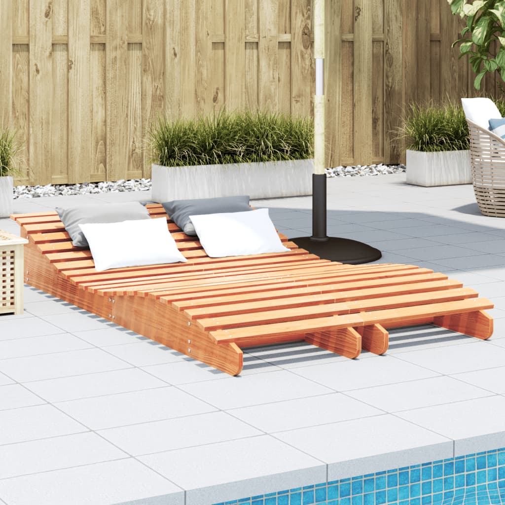 vidaXL Lehátka 2 ks voskovohnedé 205x60x31,5 cm masívna borovica