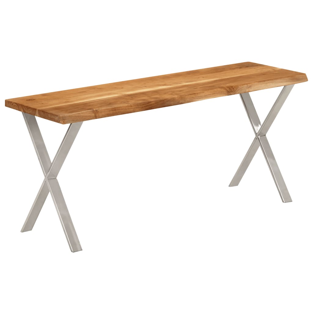 vidaXL Záhradná lavička so živou hranou 105 cm akáciový masív