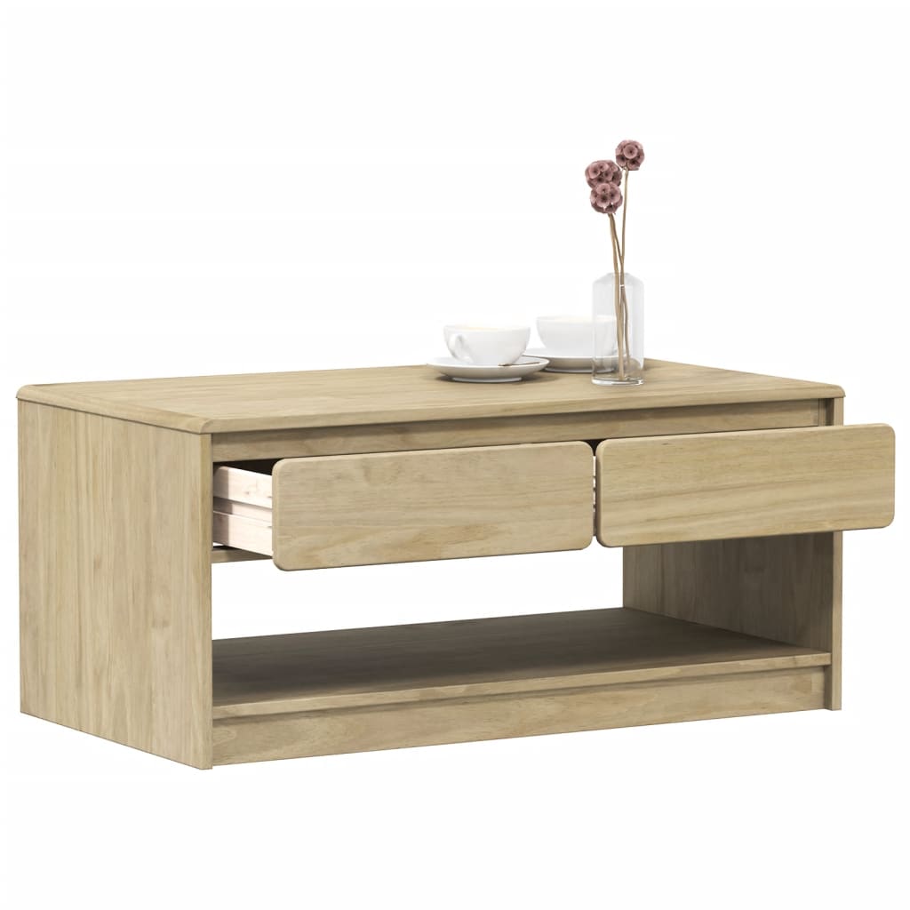 vidaXL Konferenčný stolík SAUDA dub 99x55x45 cm borovicový masív