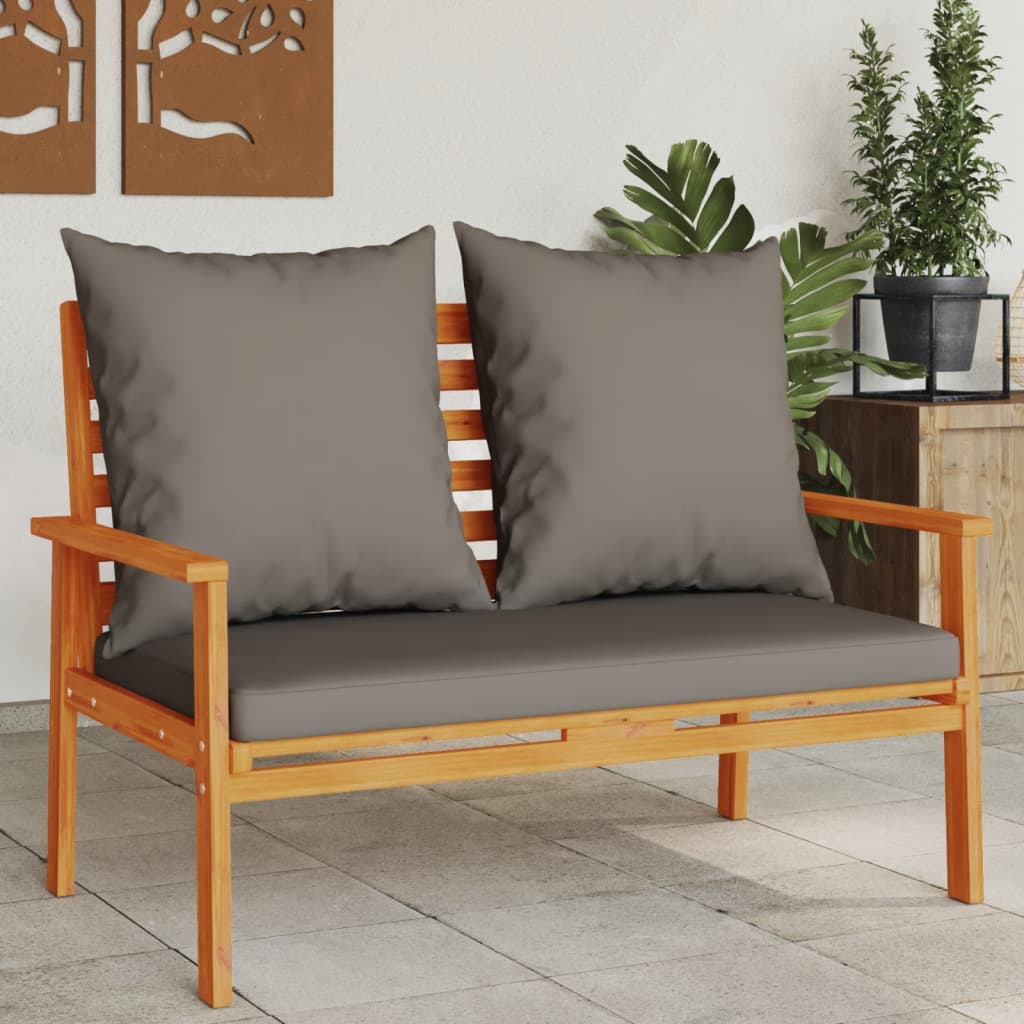 vidaXL Záhradná lavica 120 cm s podložkou, akáciový masív