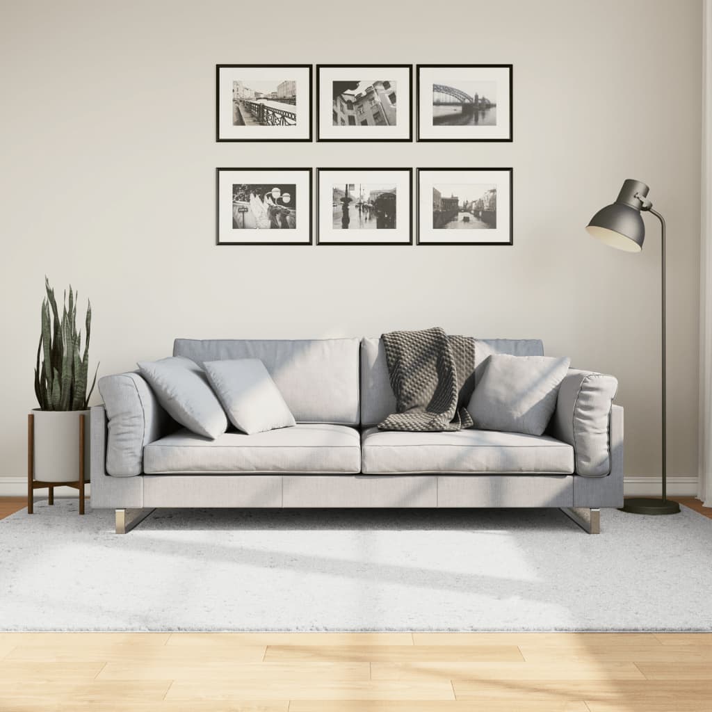 vidaXL Koberec OVIEDO krátky vlas sivý 160x230 cm