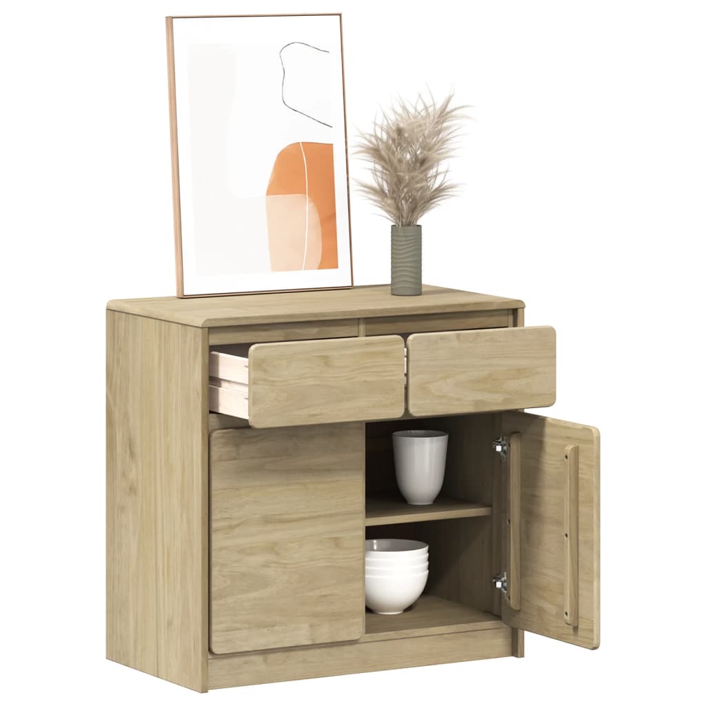 vidaXL Komoda SAUDA dub 80x43x75,5 cm borovicový masív