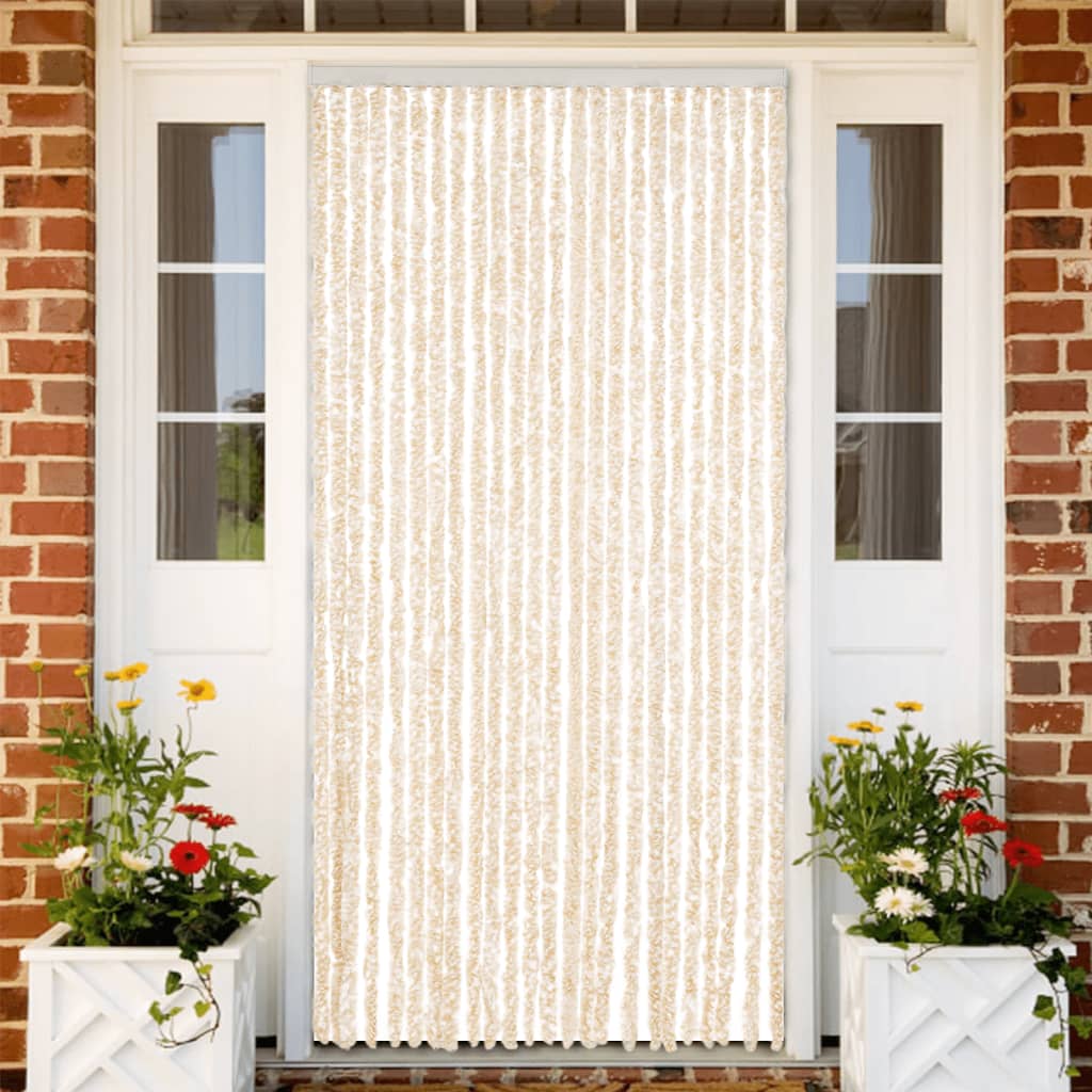 vidaXL Záves proti hmyzu béžový a biely 100x230 cm ženilka