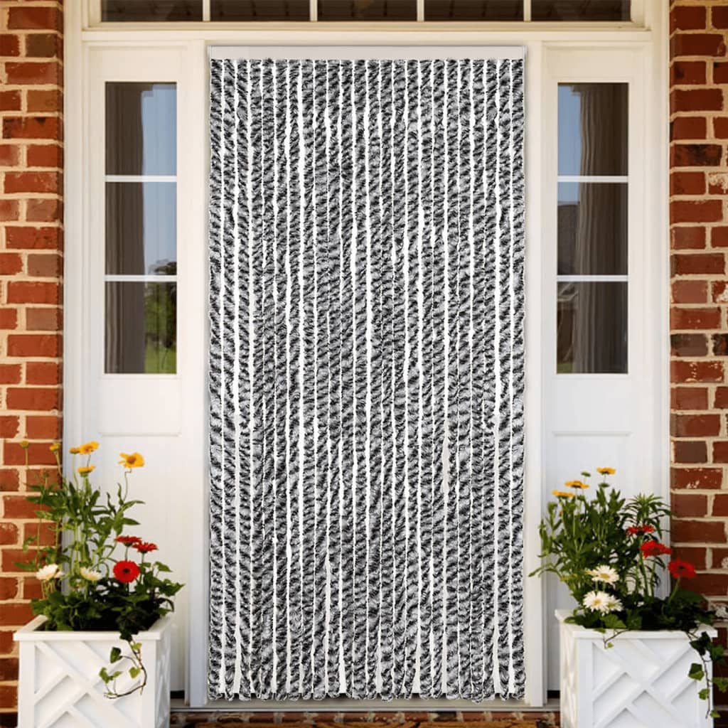 vidaXL Záves proti hmyzu sivý, čierny a biely 100x230 cm ženilka