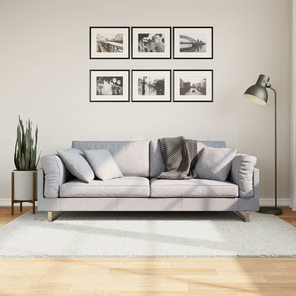 vidaXL Koberec OVIEDO, krátky vlas, krémový 140x200 cm