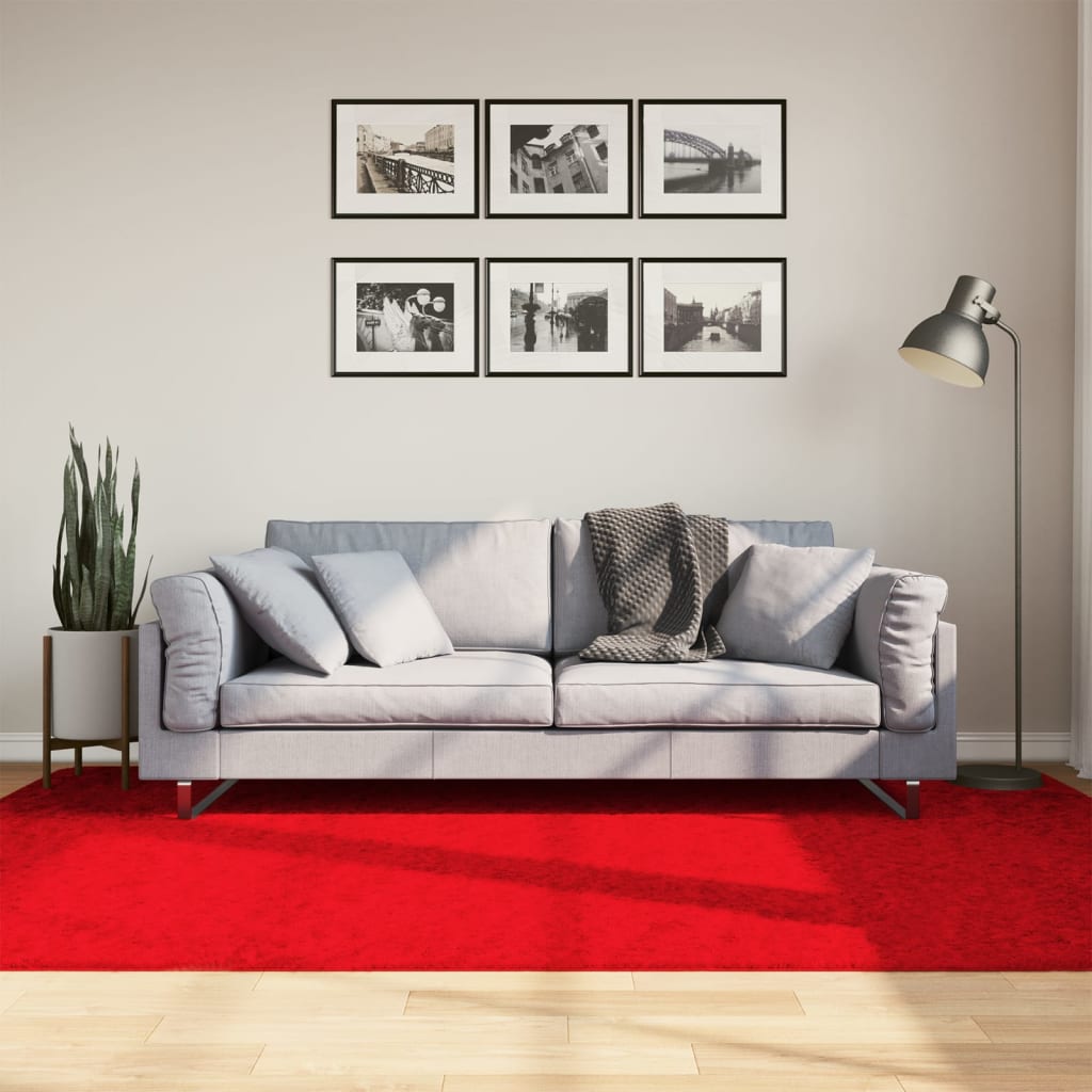vidaXL Koberec OVIEDO krátky vlas červený 160x230 cm