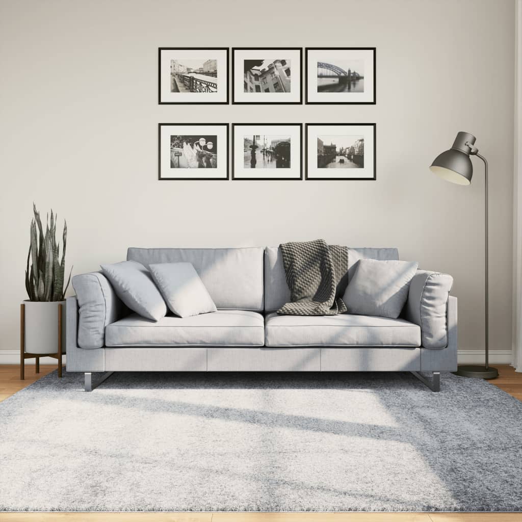 vidaXL Shaggy koberec PAMPLONA, vysoký vlas, moderný, modrý 200x200 cm