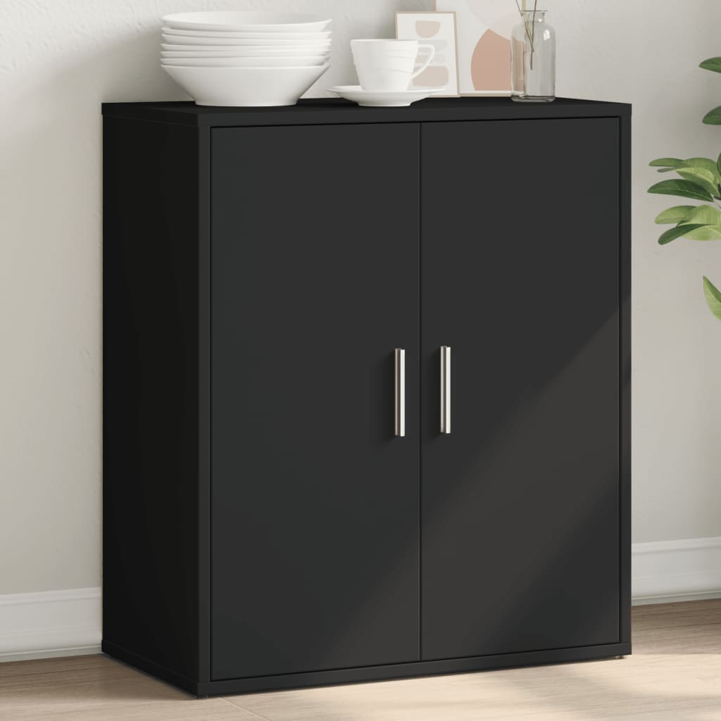 vidaXL Komoda čierna 60x31x70 cm kompozitné drevo