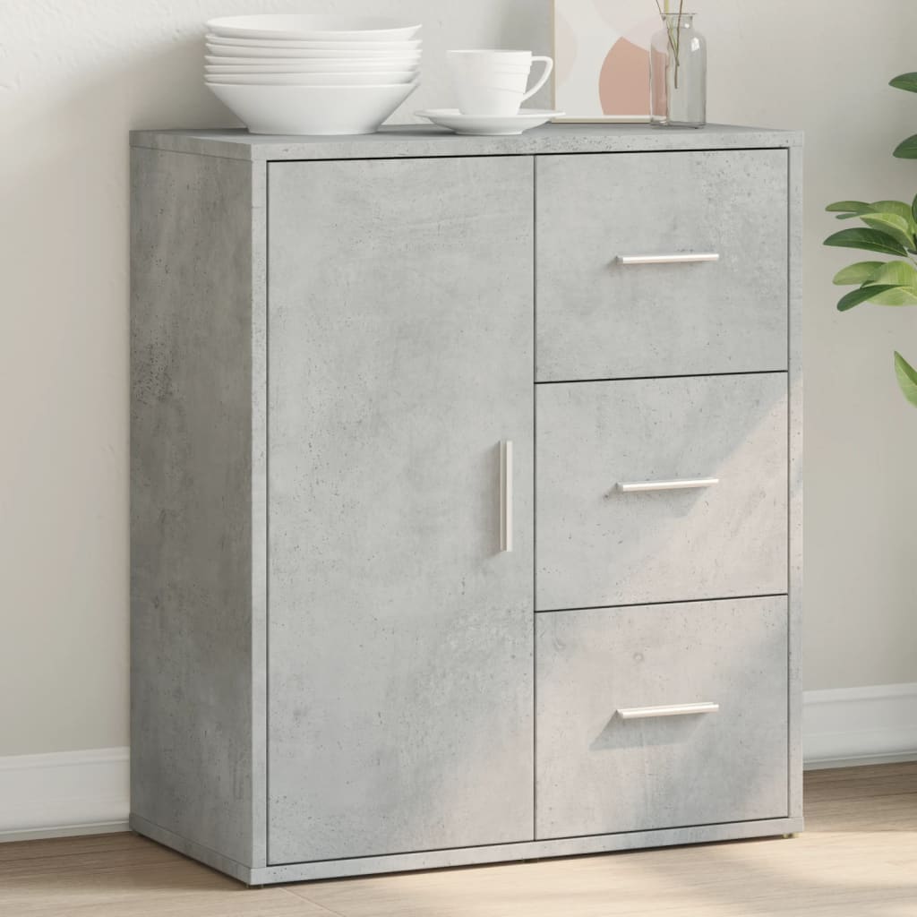 vidaXL Komoda betónová sivá 60x31x70 cm kompozitné drevo