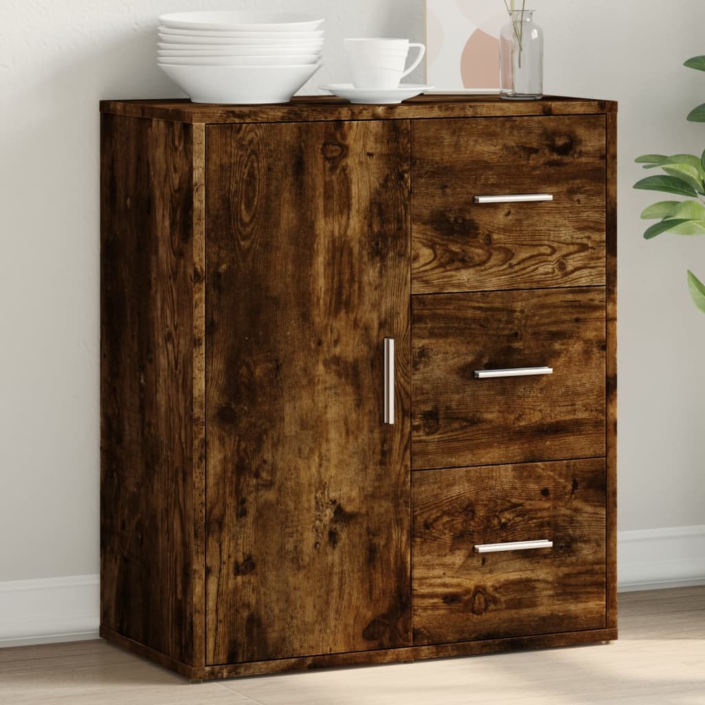 vidaXL Komoda dymový dub 60x31x70 cm kompozitné drevo