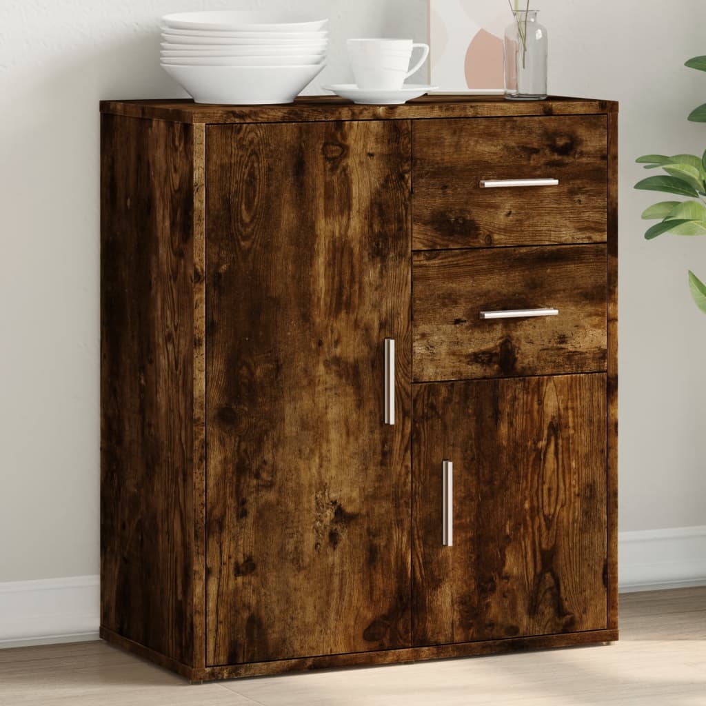 vidaXL Komoda dymový dub 60x31x70 cm kompozitné drevo