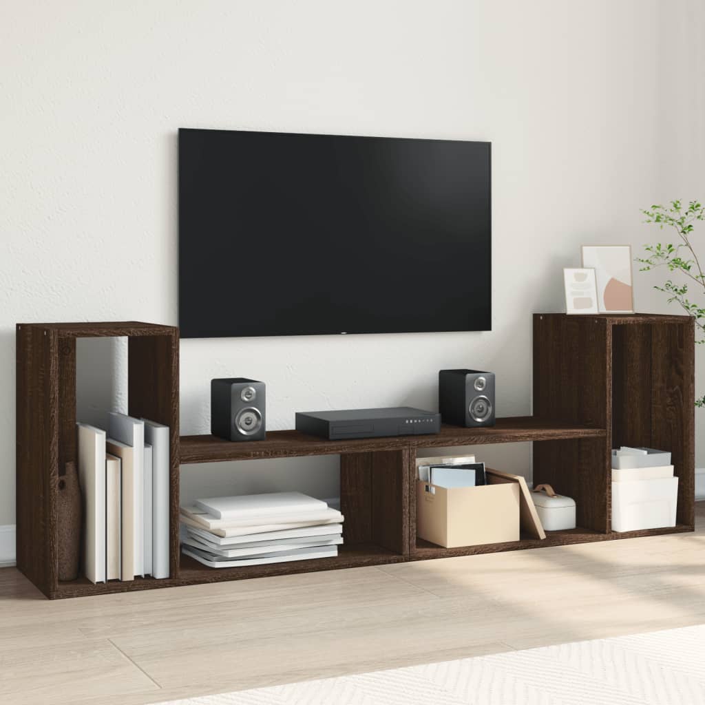 vidaXL TV skrinky 2 ks hnedý dub 75x30x50 cm kompozitné drevo
