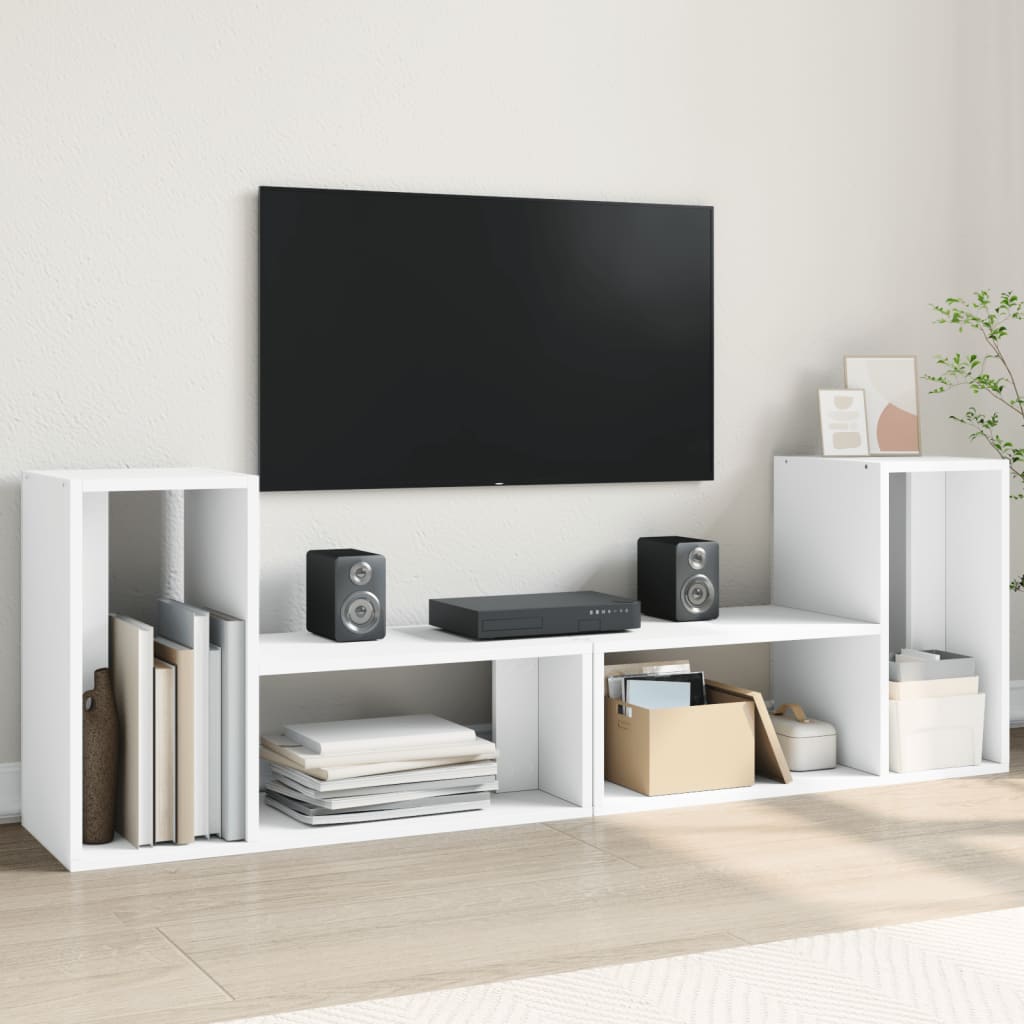 vidaXL TV skrinky 2 ks biele 75x30x50 cm kompozitné drevo