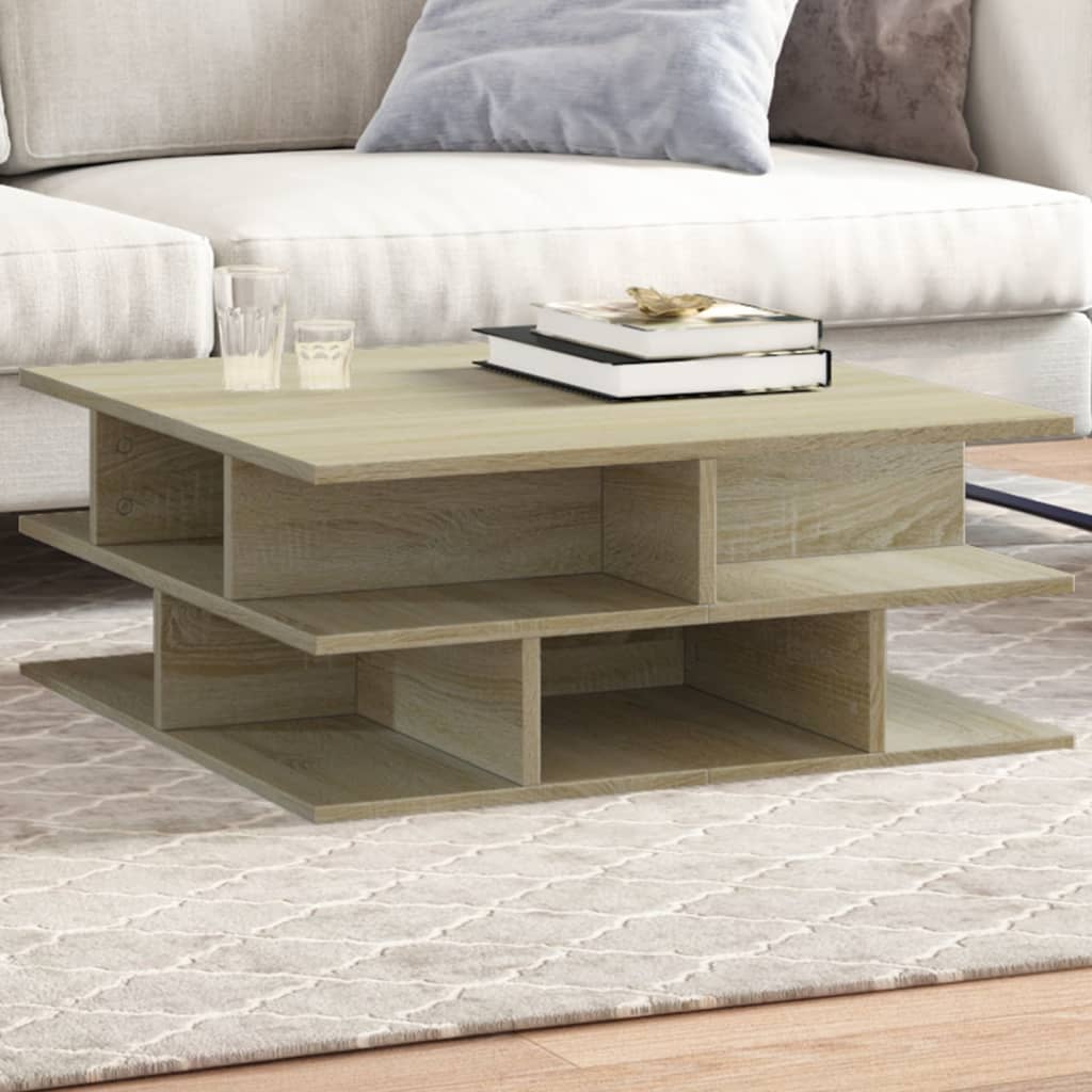 vidaXL Konferenčný stolík dub sonoma 70x70x29 cm kompozitné drevo