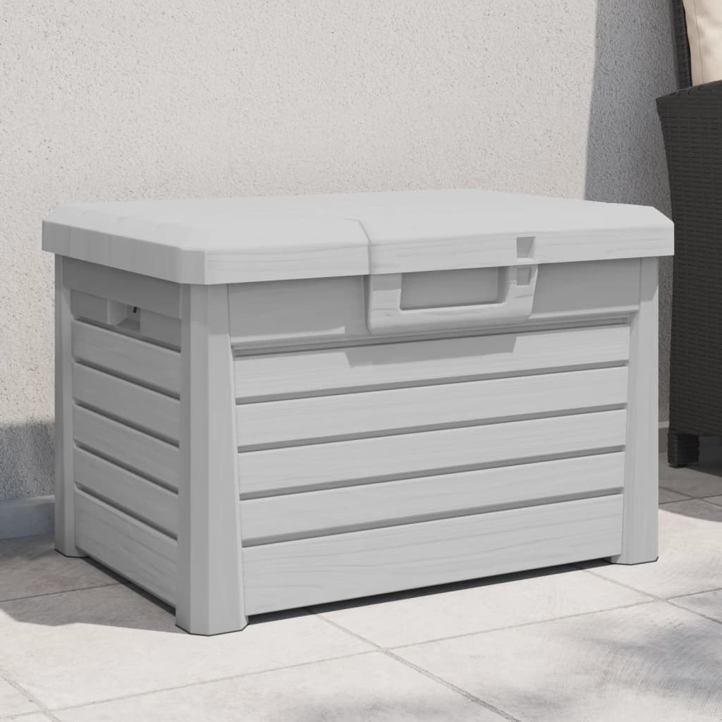 vidaXL Vonkajší box na vankúše sivý 73x50,5x46,5 cm polypropylén