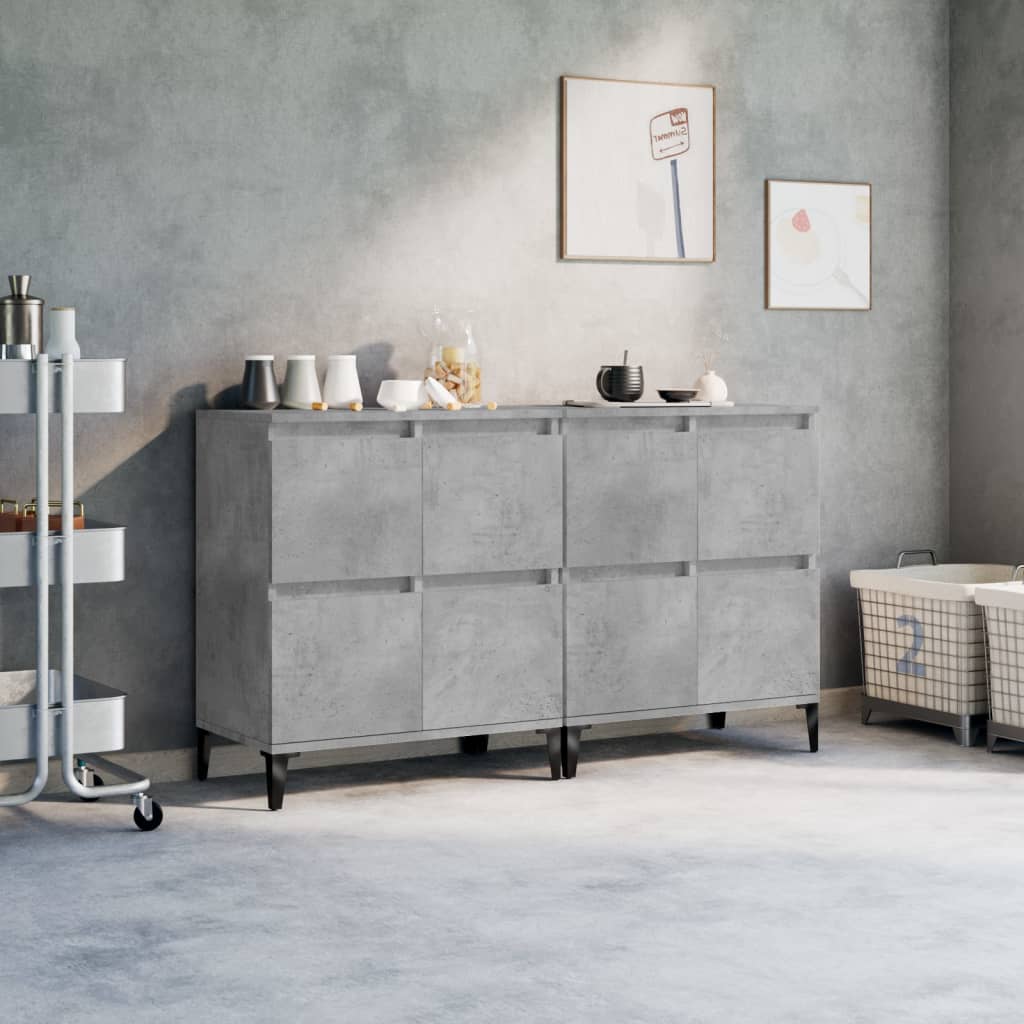 vidaXL Komody 2 ks betónovo sivé 60x35x70 cm kompozitné drevo