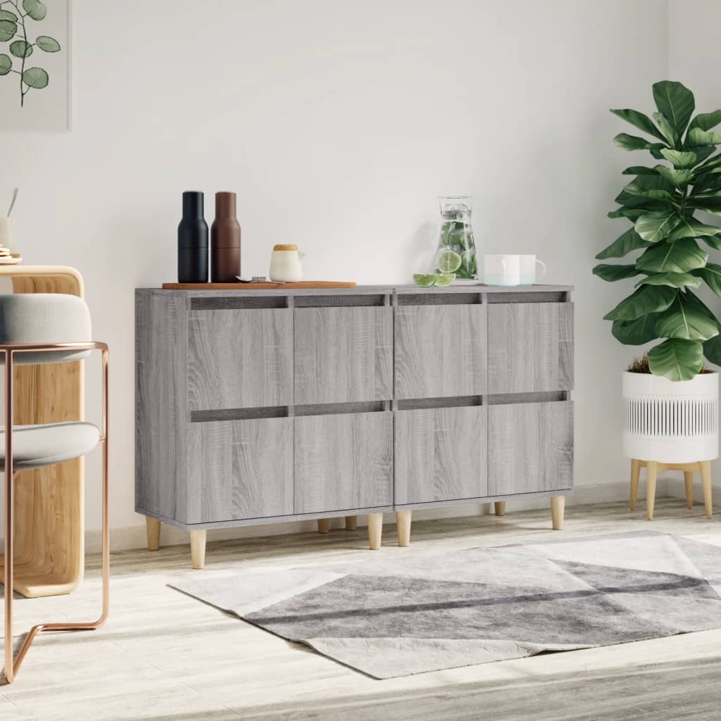 vidaXL Komody 2 ks sivý dub sonoma 60x35x70 cm kompozitné drevo