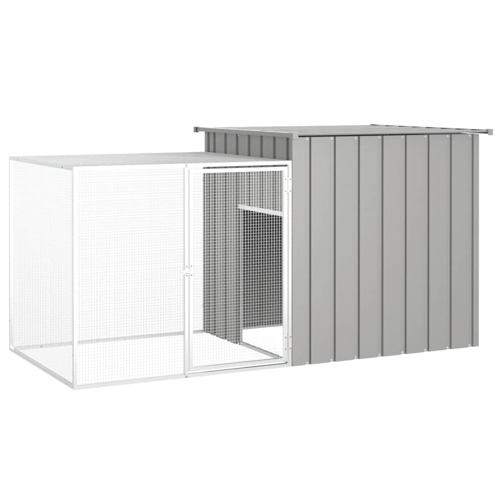 vidaXL Klietka pre zajace sivá 200x91x100 cm pozinkovaná oceľ