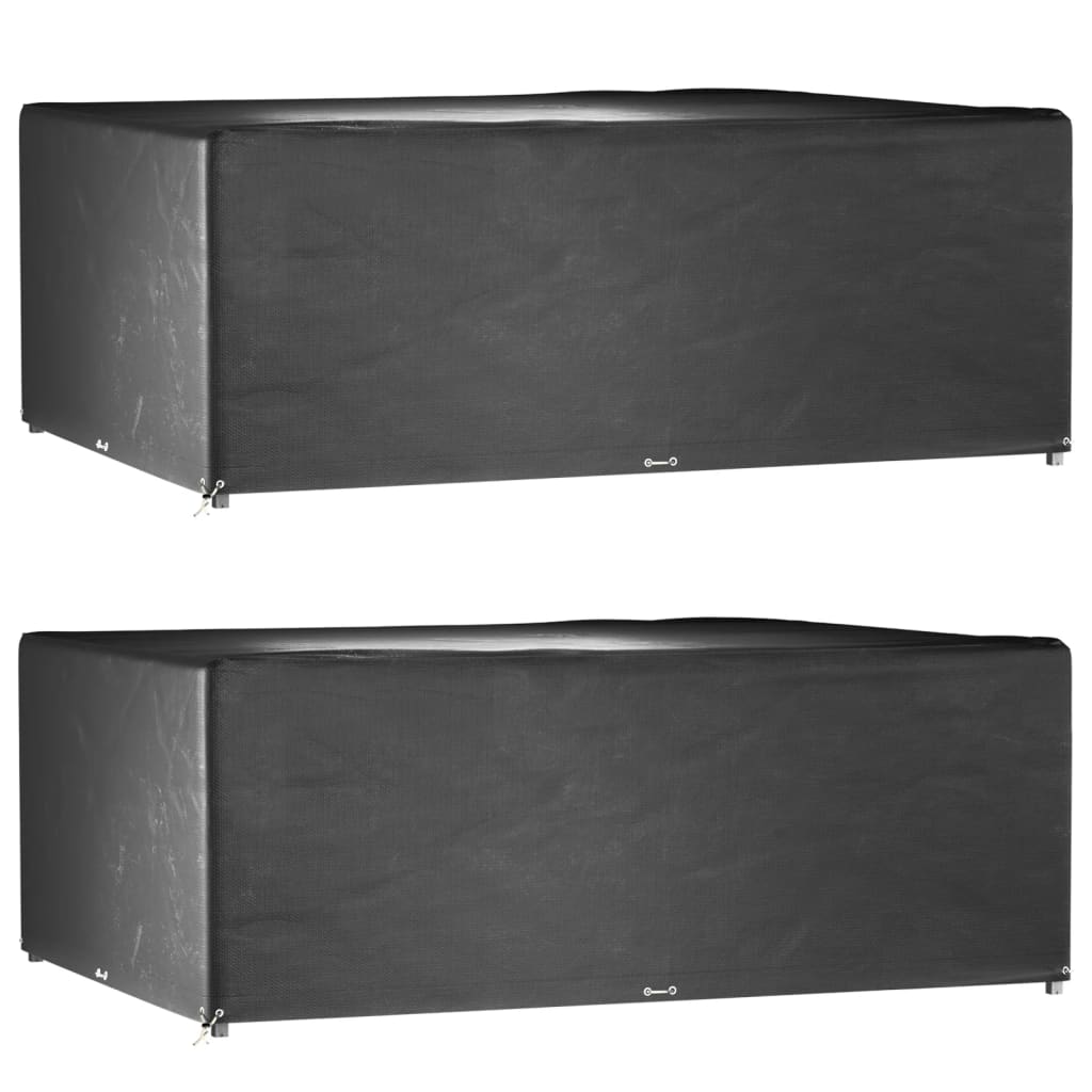 vidaXL Obaly na záhradný nábytok 2 ks 16 očiek 300x250x90 cm obdĺžnik