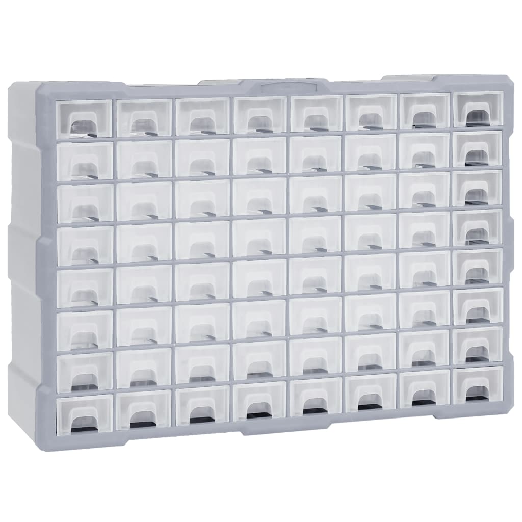 vidaXL Organizér so 64 zásuvkami 52x16x37,5 cm