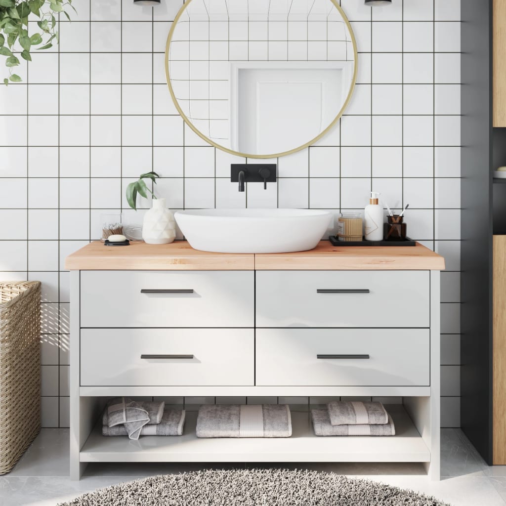 vidaXL Kúpeľňová doska 140x60x(2-6) cm neošetrený masív