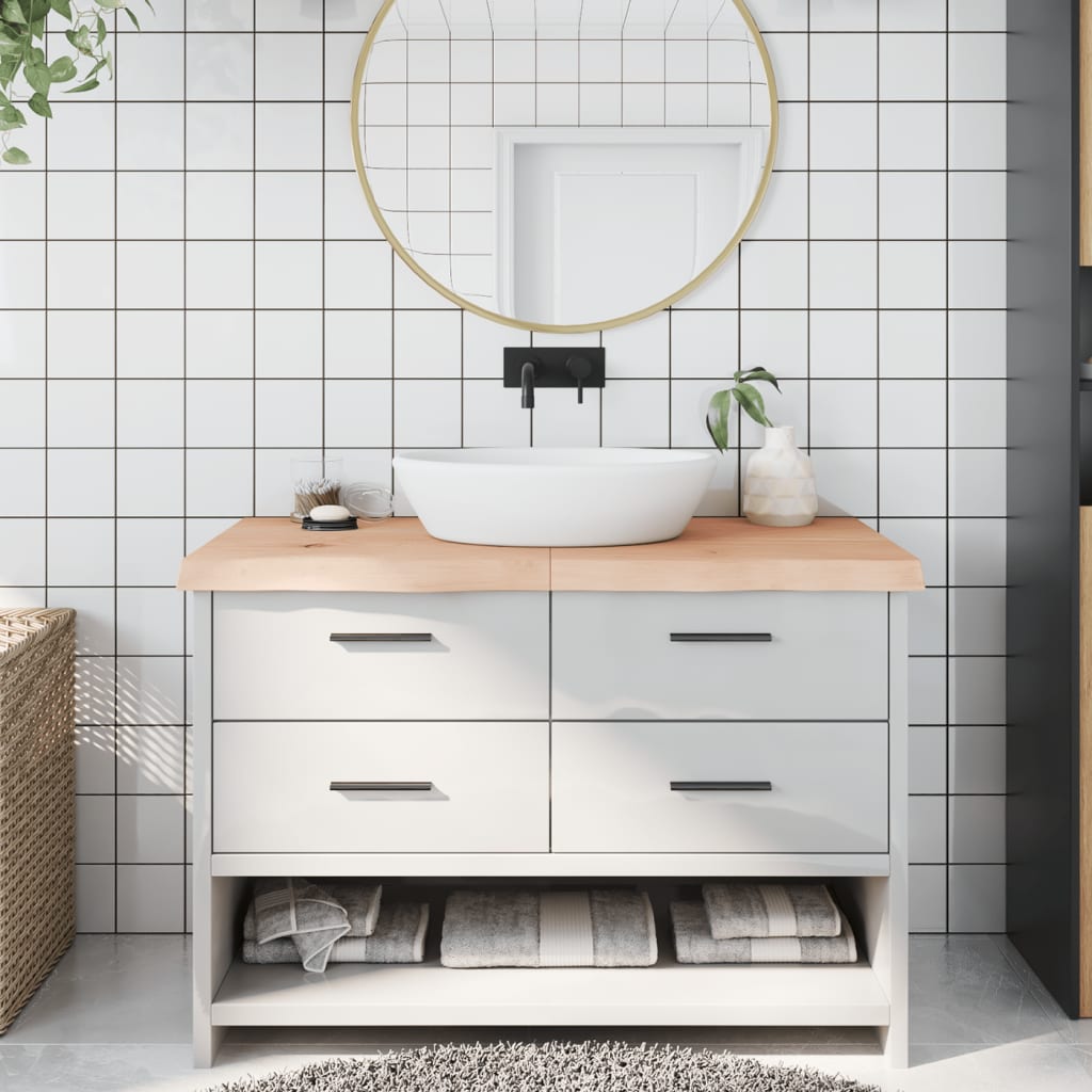 vidaXL Kúpeľňová doska 120x60x(2-6) cm neošetrený masív