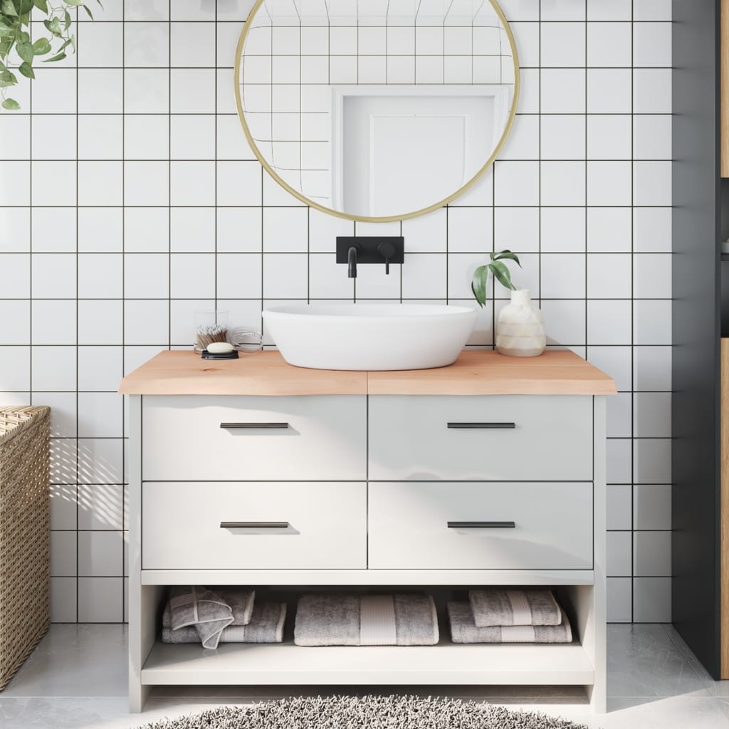 vidaXL Kúpeľňová doska 120x60x(2-4) cm neošetrený masív