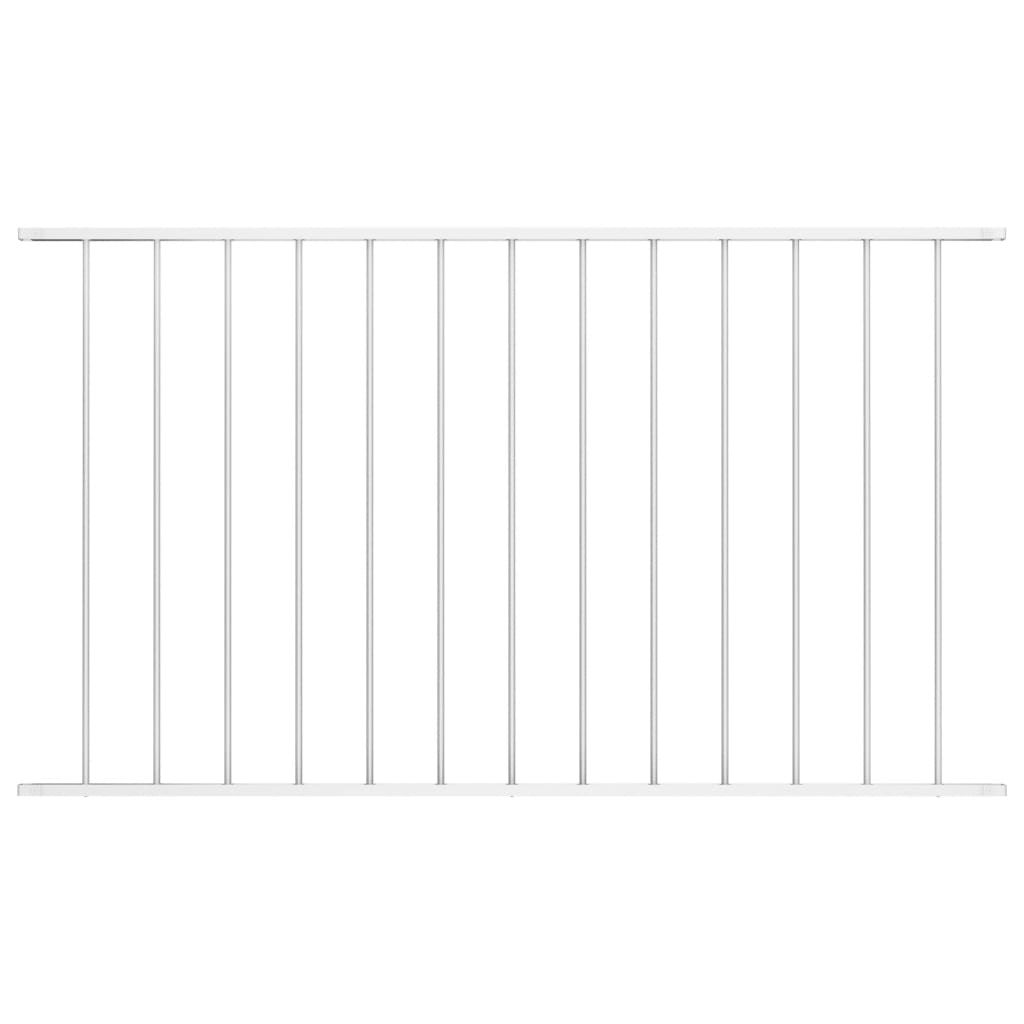 vidaXL Plotový panel, práškovaná oceľ 1,7x1,25 m, biely