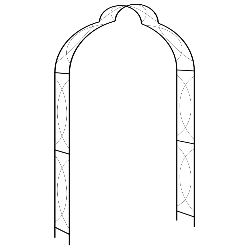 vidaXL Záhradná pergola čierna 150x34x240 cm železná