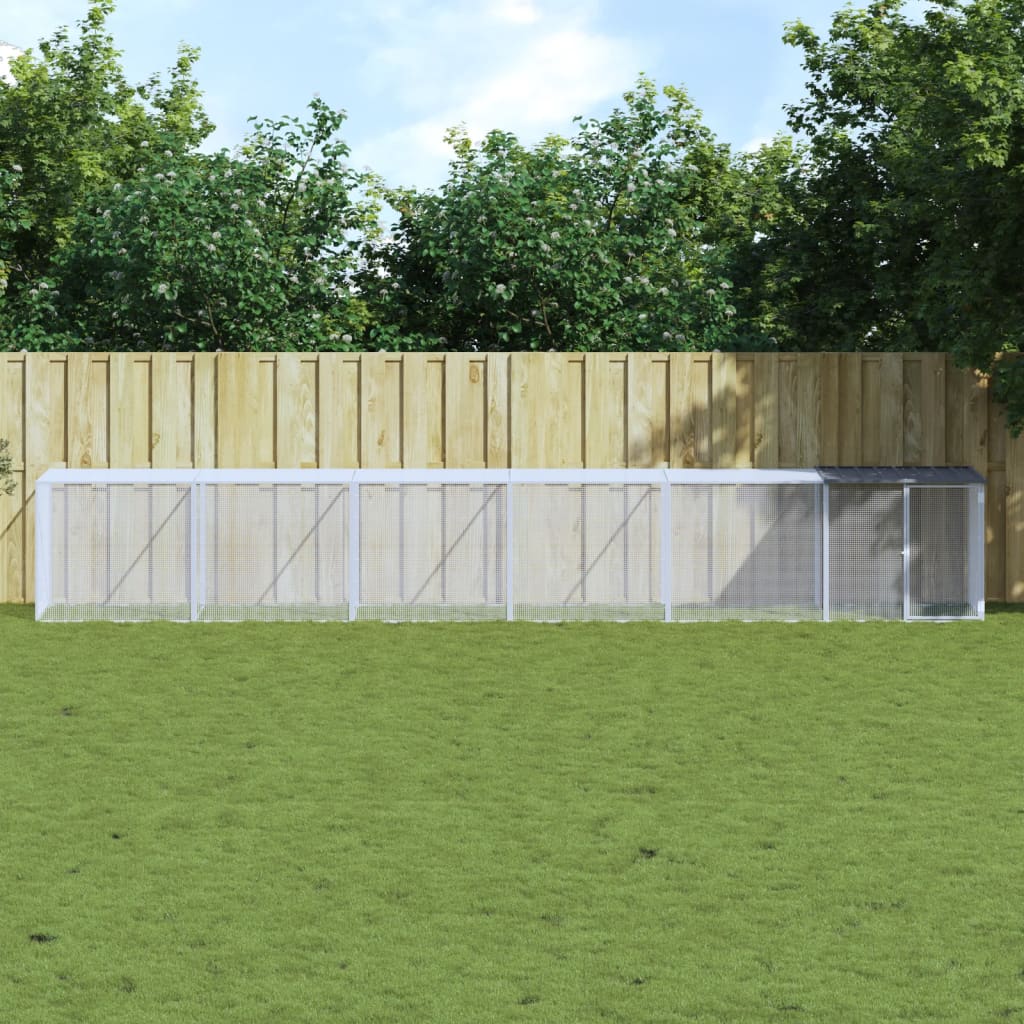 vidaXL Klietka pre kurčatá strecha antracitová 603x98x90 cm poz. oceľ
