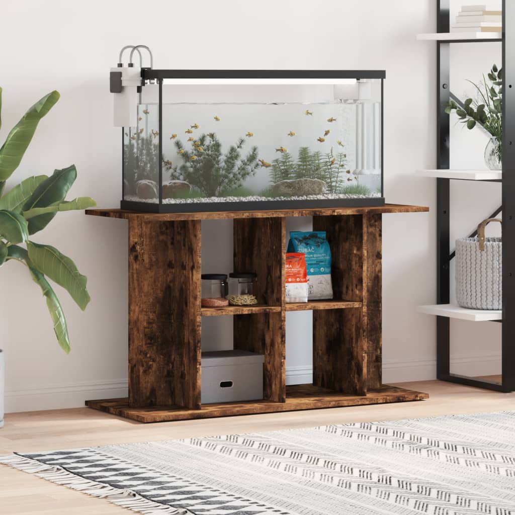 vidaXL Stojan na akvárium dymový dub 100x40x60 cm kompozitné drevo